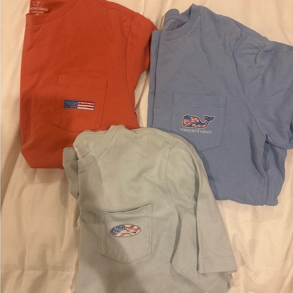 Vineyard Vines Kids' Long Sleeve Tees - Red, Blue, Light Blue